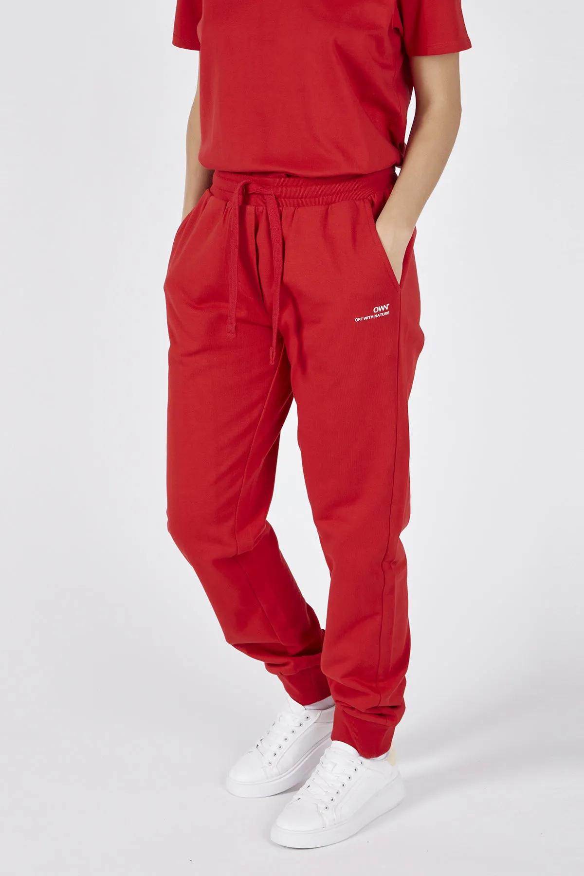 Women's Gauzy Joggers Red