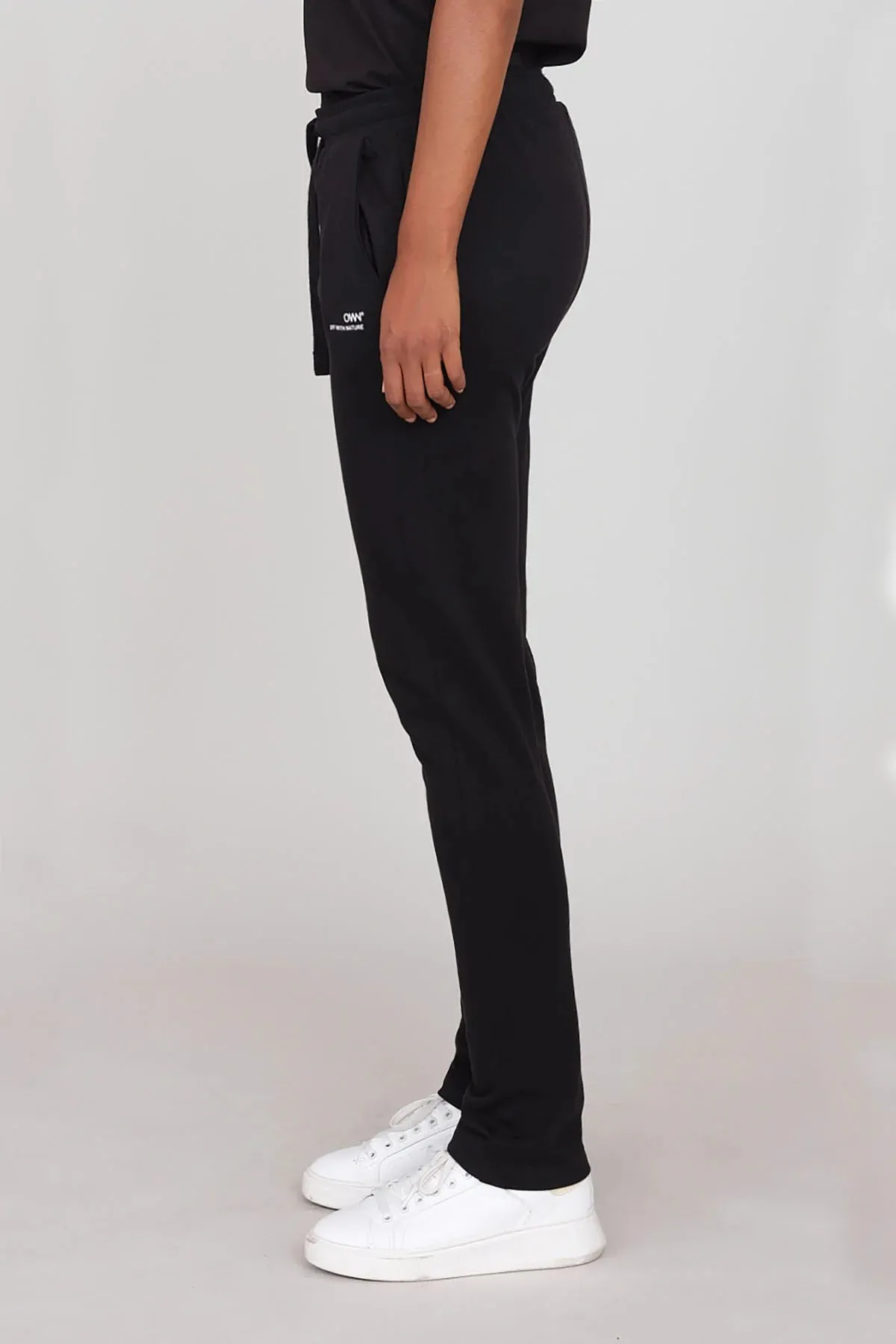 Women's Straight Gauzy Joggers Black