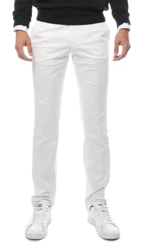 Zonettie Kilo Off White Straight Leg Chino Pants